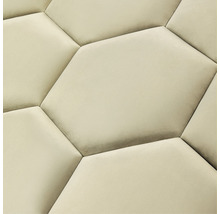 Wandkissen Riviera Hexagon beige Samt-Optik 29 x 34 cm