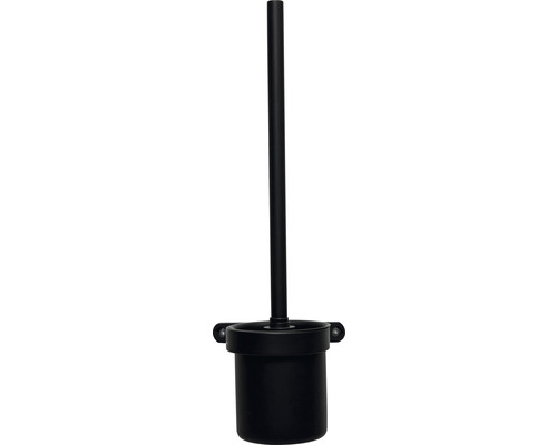Schwarze WC-Garnitur mit Bürste und Halter
