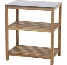 Servierwagen aus Holz mit Ablageflächen