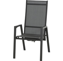 Gartensessel mit Armlehnen aus Aluminium und Textil
