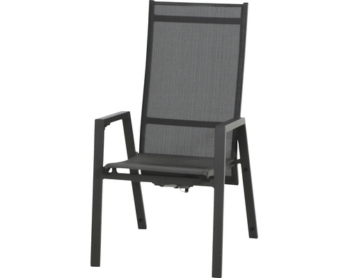 Gartensessel mit Armlehnen aus Aluminium und Textil