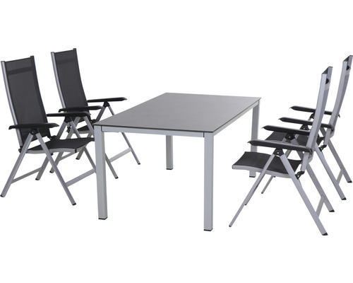 Gartenmöbelset Siena aus: -Sitzer silber Metall kaufen 4 HORNBACH Stühle,Tisch bestehend bei 4 Garden