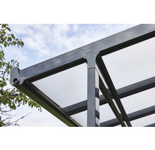 Terrassenüberdachung gutta Bausatz Doppelstegplatten transparent 546 x 306 cm anthrazit