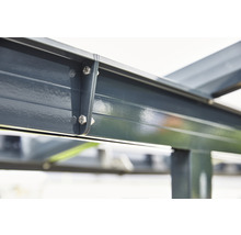 Terrassenüberdachung gutta Bausatz Doppelstegplatten transparent 546 x 306 cm anthrazit