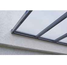 Terrassenüberdachung gutta Bausatz Doppelstegplatten transparent 546 x 306 cm anthrazit