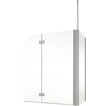 Duschabtrennung mit Seitenwand aus Glas