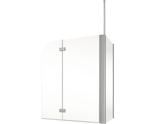 Duschabtrennung mit Seitenwand aus Glas