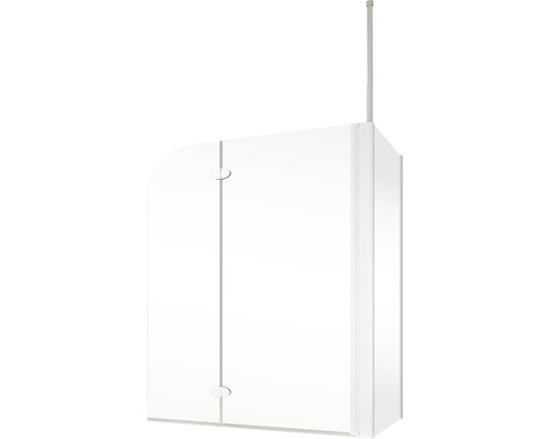 Eckdusche mit zwei Drehtüren und Stabilisationsstange