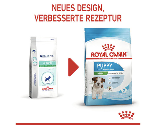 Royal Canin Hundefutter für Welpen, neues Design, verbesserte Rezeptur