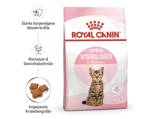 Royal Canin Katzenfutter für sterilisierte Kätzchen im Alter von sechs bis zwölf Monaten