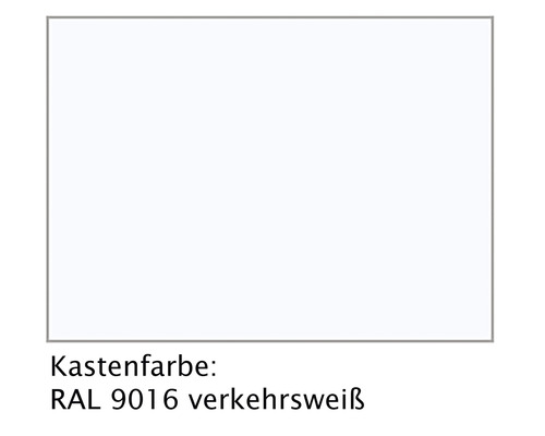 Kastenfarbe RAL 9016 Verkehrsweiß