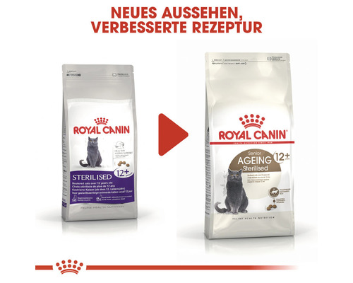 Zwei Packungen Royal Canin Sterilised Katzenfutter für Katzen ab 12 Jahren