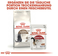 Royal Canin Trockenfutter und Frischebeutel für ältere Katzen
