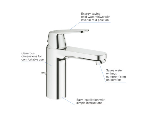 Glänzender Waschtischmischer