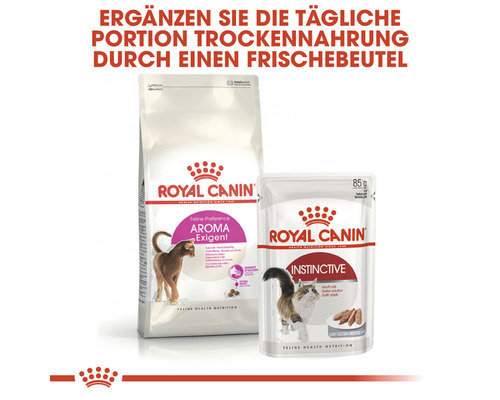 Royal Canin Aroma Exigent Trockenfutter und Instinctive Nassfutter für Katzen