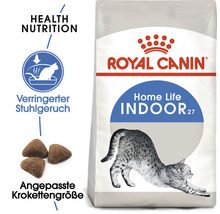 Royal Canin Logo. Trockenfutter für Hauskatzen zur Reduzierung von Stuhlgeruch und mit angepasster Krokettengröße.