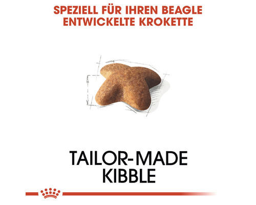 Speziell für Beagle entwickeltes Hundefutter-Krokette