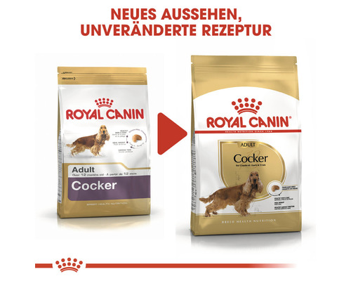 Zwei Packungen Royal Canin Cocker Adult Hundetrockenfutter im Vergleich
