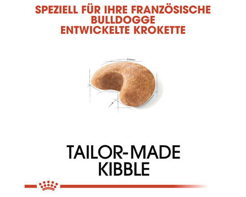 Speziell für französische Bulldoggen entwickelte Kroketten