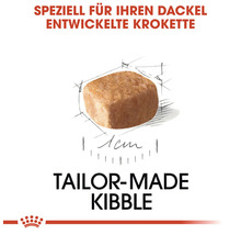Einzelnes Trockenfutterstück für Dackel