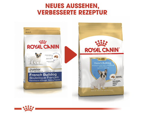Zwei Beutel Royal Canin Hundetrockenfutter für Französische Bulldoggenwelpen