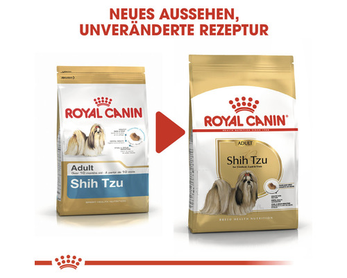 Zwei Packungen Royal Canin Adult Shih Tzu Hundetrockenfutter im Vergleich