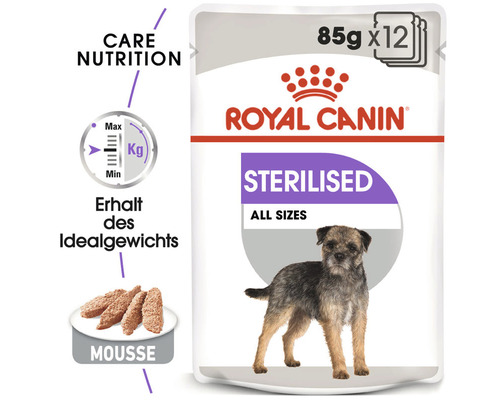 Royal Canin Sterilised Hundefutter Mousse, 85 Gramm mal 12
