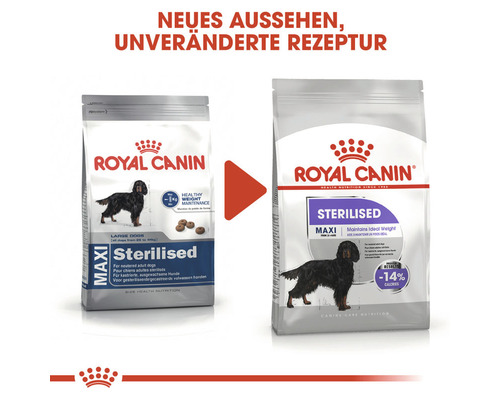 Royal Canin Maxi Sterilised Hundefutter im Beutel, neues Aussehen, unveränderte Rezeptur