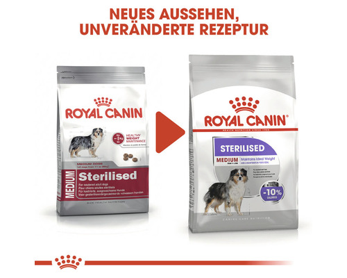 Royal Canin Sterilised Medium Hundefutter, neues Aussehen, unveränderte Rezeptur