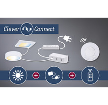Clever Connect Beleuchtungssystem mit LED Leuchten, Stecker und Fernbedienung