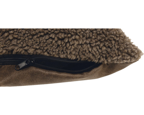 Detailansicht eines Hundebetts mit Reißverschluss