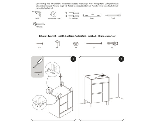 Montageanleitung für Werkzeuge und Zubehör