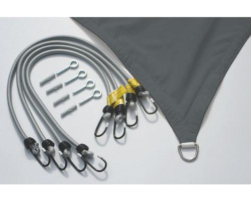 Windscreen4less Sonnensegel-Hardware-Set – Edelstahl, Mit Spannschlössern & Karabinern