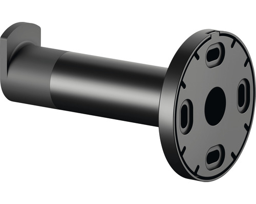 Schwarze Wandhalterung für Badaccessoires