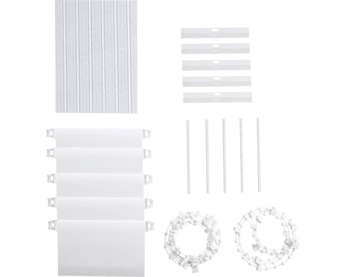 Ersatzteile für Jalousien, inklusive Lamellen, Wendestäbe und Zugschnüre