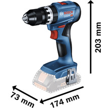 Akku-Bohrschrauber Bosch Professional GSB 18V-45, inkl. 2x Akku (2.0Ah), Ladegerät und L-Case