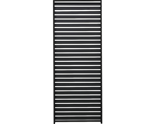 Sichtschutzzaun aus Aluminium mit horizontalen Lamellen