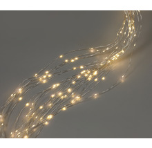 Wasserfalllichterkette Weihnachtslichter Lafiora 2 m + 5 m Zuleitung 400 LEDs Lichtfarbe warmweiß inkl. Timer und Dimmer