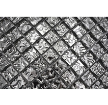 Glasmosaik XCM 8SB4 Quadrat Crystal Silver wavy 29,8x29,8cm