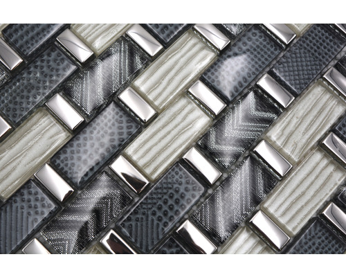 Mosaikfliesenmuster mit rechteckigen Glasfliesen