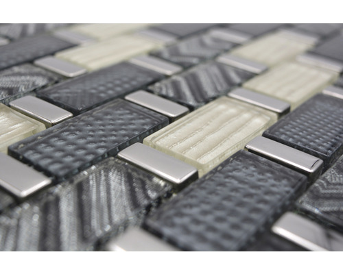 Mosaikfliesen aus Glas und Metall