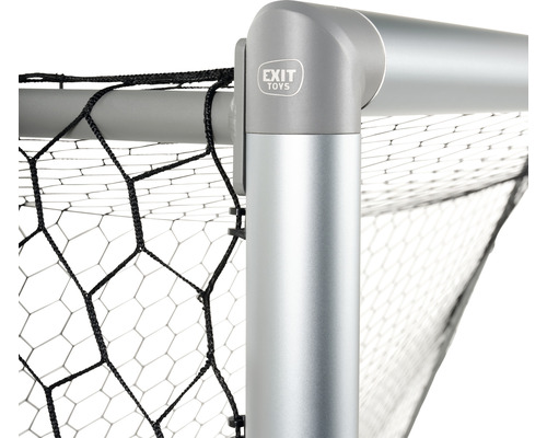 Detailansicht Fußballtor mit Netz und Exit Toys Logo