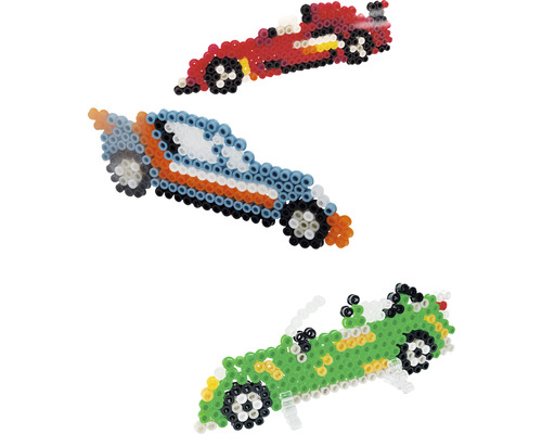 Drei Autos aus Bügelperlen