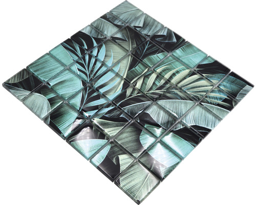 Mosaikfliese mit Pflanzenmuster