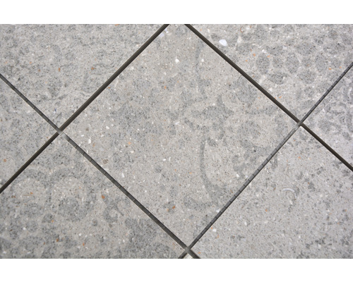 Fliesen mit gesprenkelter Oberfläche und Fugen