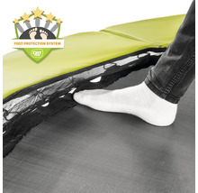 Trampolin EXIT Silhouette mit Sicherheitsnetz 214x305 cm lime