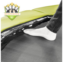 Trampolin EXIT Silhouette mit Sicherheitsnetz 244x366 cm lime