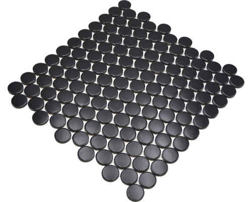 Mosaikfliese mit runden, flachen Steinen