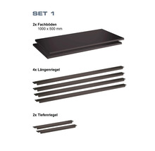 Set 1 Regalböden und Träger für Regalsystem