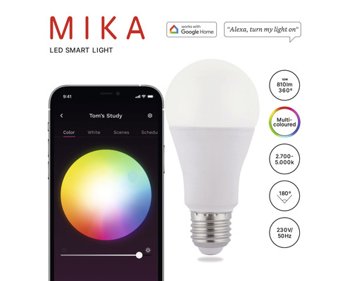 Vreeda LED Lampe Mika Smart Home dimmbar E27/10W 2700- 5000 K RGB Farbwechsel